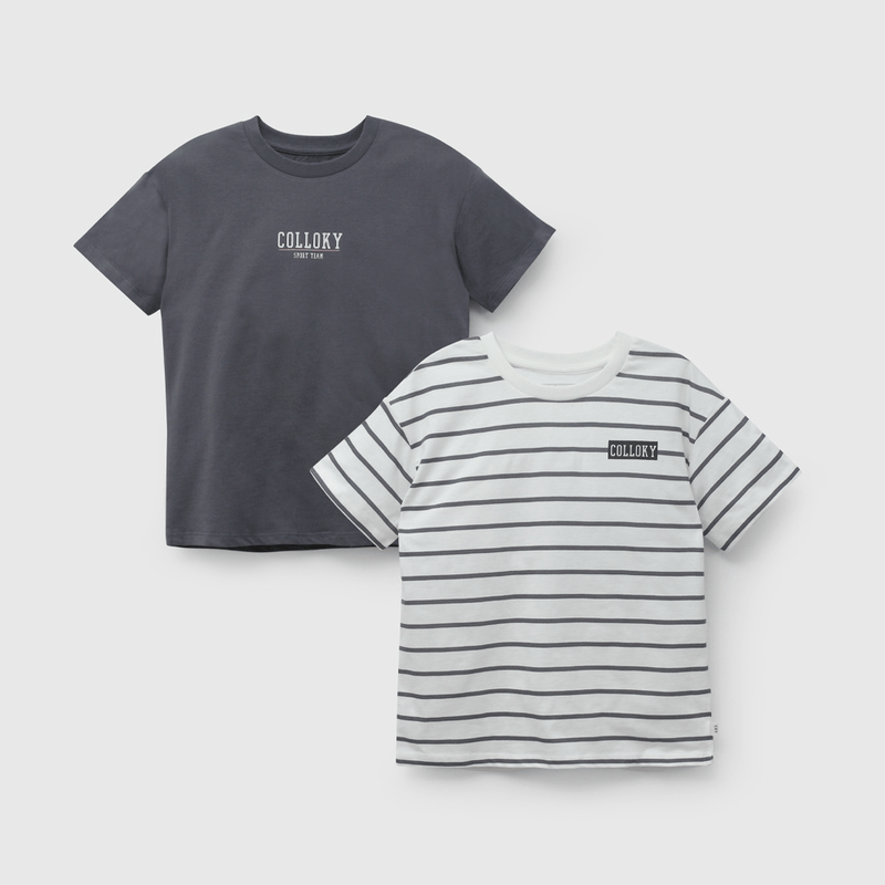 Pack Dos Poleras Colloky Estampada De Niño talla 3 a 12 añoss