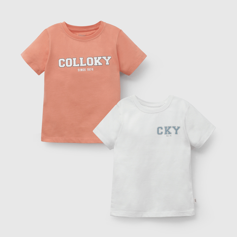 Pack Dos Poleras Multicolor De Niño talla 3/6 M a 24m/36 M
