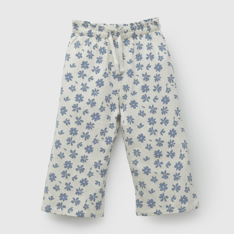 Pantalón Beige Flores de Niña Infantil talla 3/6 M a 24m/36 M