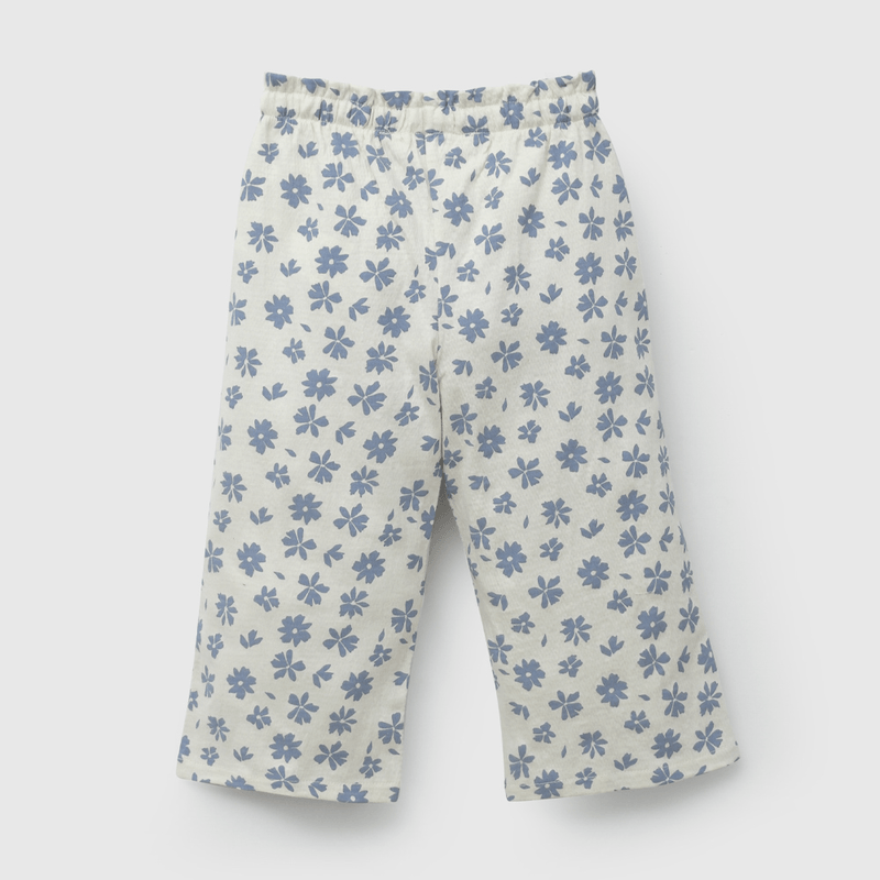 Pantalón Beige Flores de Niña Infantil talla 3/6 M a 24m/36 M