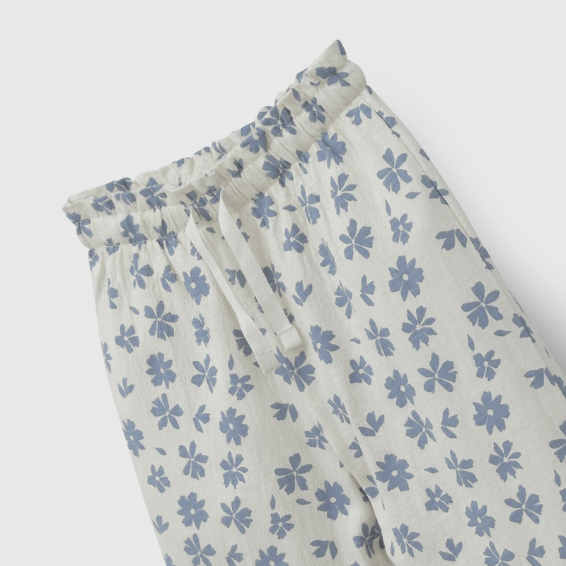 Pantalón Beige Flores de Niña Infantil talla 3/6 M a 24m/36 M