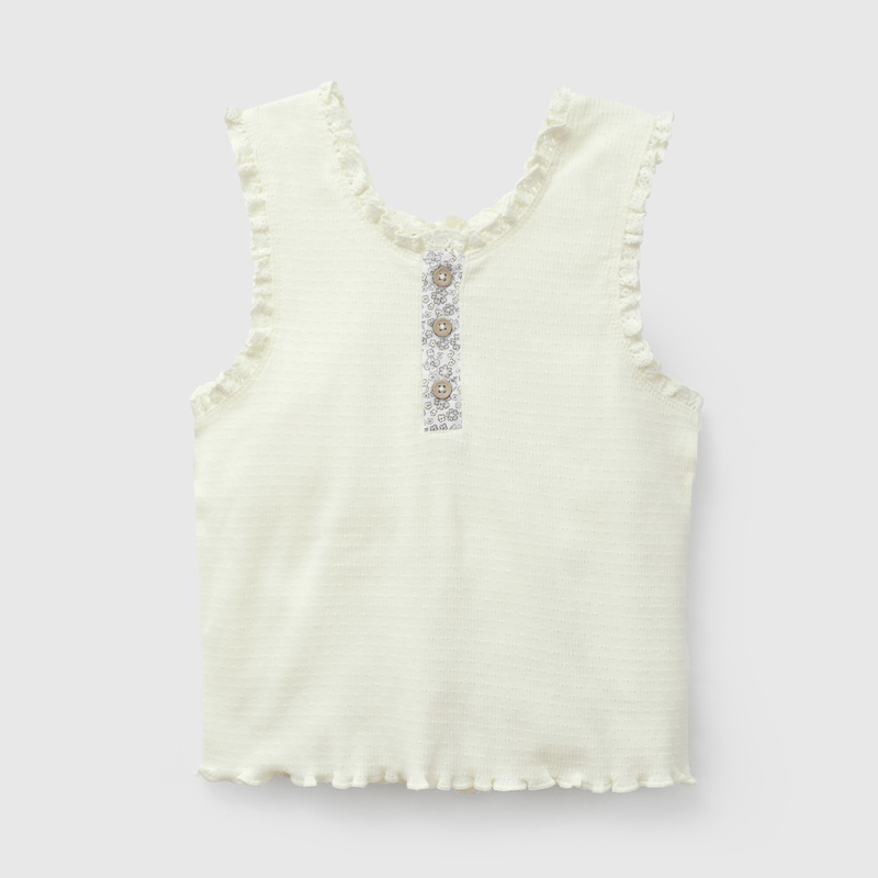 Polera Amarilla Rib de Niña talla 3 a 12 añoss
