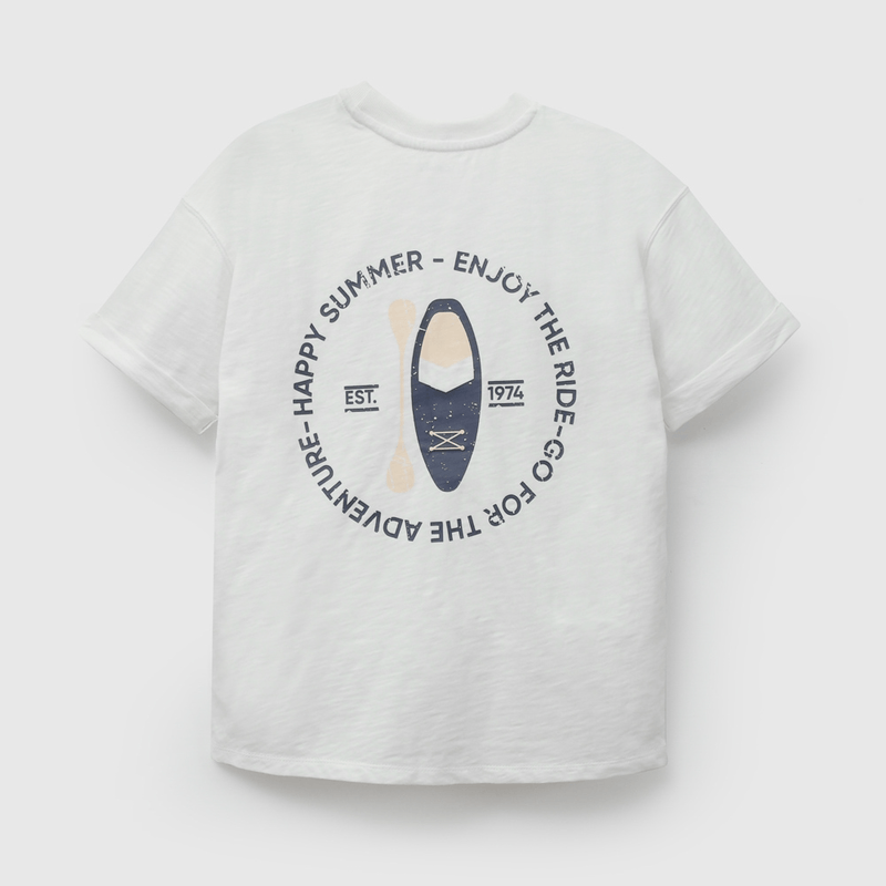 Polera Blanca Estampada Colloky De Niño talla 3 a 12 añoss