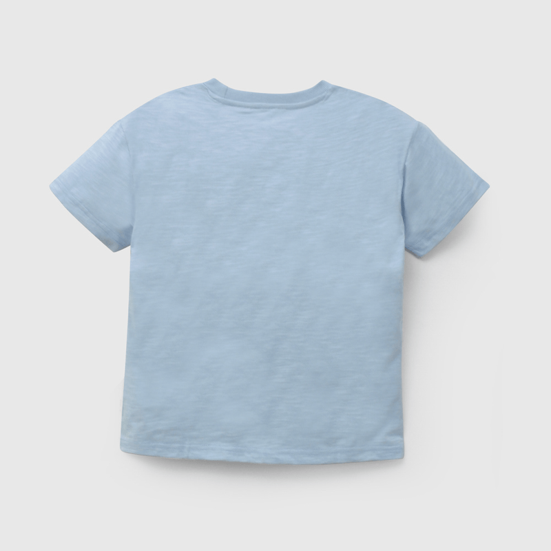 Polera Celeste Básica de Niño talla 3 a 12 añoss