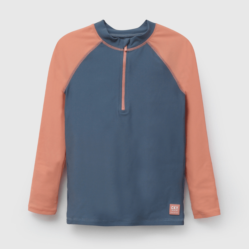 Polera Playa UV Azul de Niño talla 3 a 12 añoss