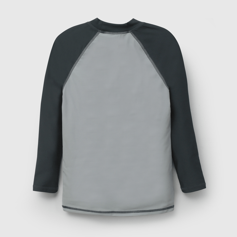 Polera Playa UV Gris de Niño talla 3 a 12 añoss