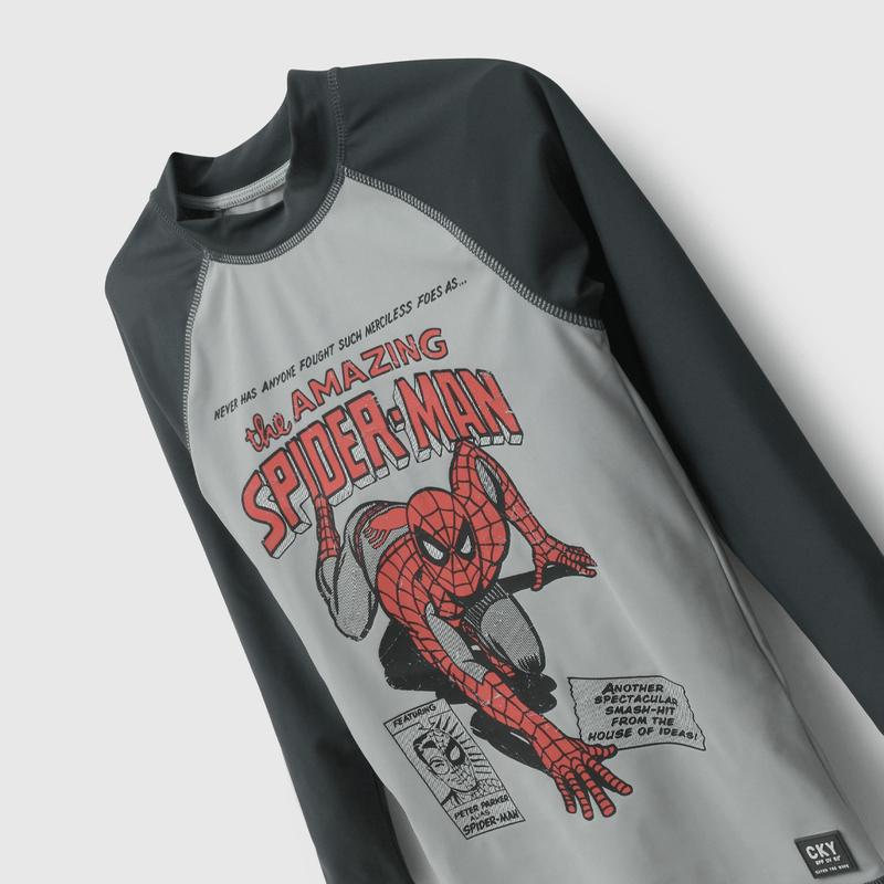 Polera Playa UV Gris de Niño talla 3 a 12 añoss
