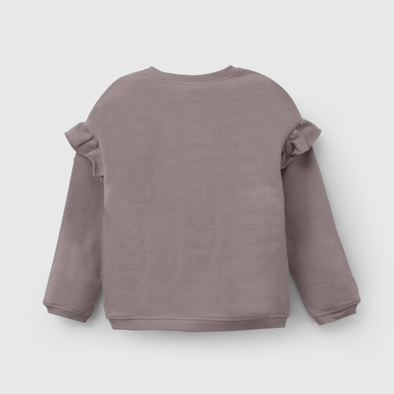 Polerón Morado Aplicación Flor de Niña Infantil talla 3/6 M a 24m/36 M