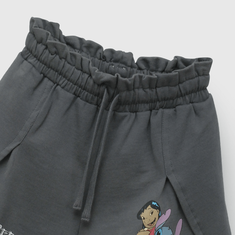Short Negro Lilo Stitch de Niña talla 3 a 12 añoss