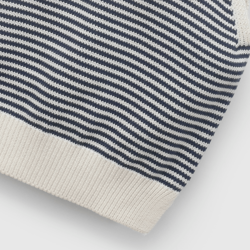 Sweater Rayas Azul Sin Mangas de Niña talla 3 a 12 añoss