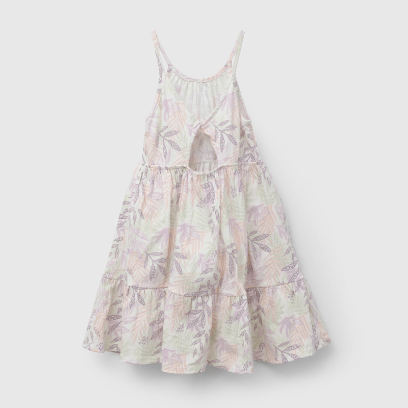 Vestido Flores de Niña Verde talla 3 a 12 añoss