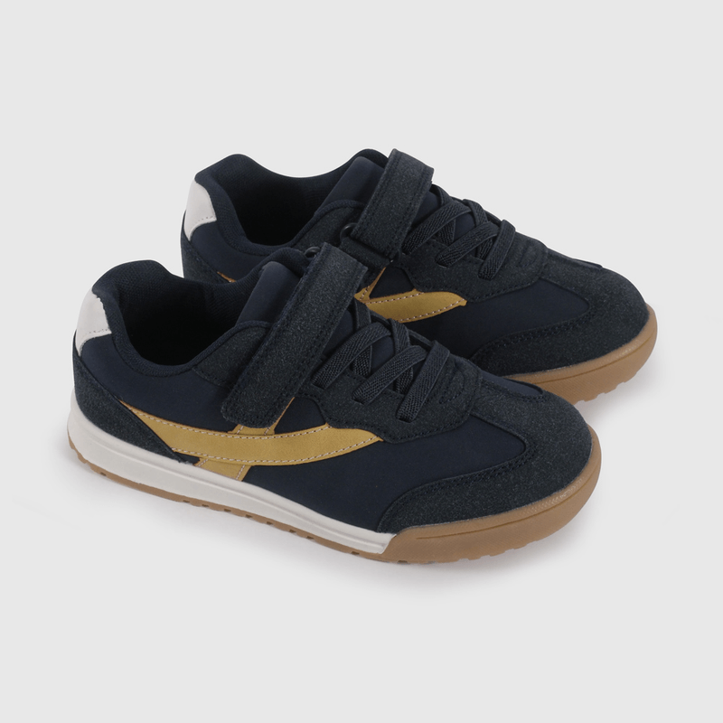 Zapatilla Urbana Azul y Mostaza de Niño talla 28 a 38