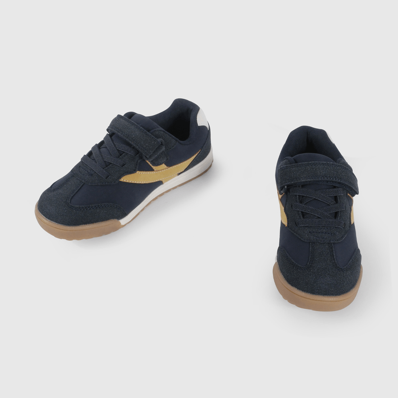 Zapatilla Urbana Azul y Mostaza de Niño talla 28 a 38