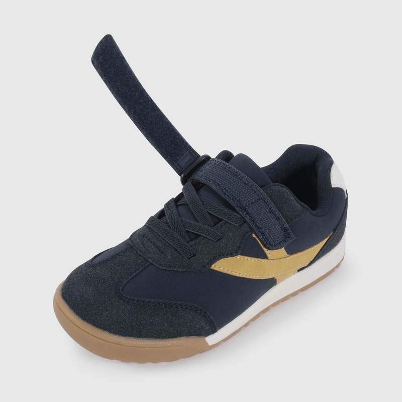 Zapatilla Urbana Azul y Mostaza de Niño talla 28 a 38