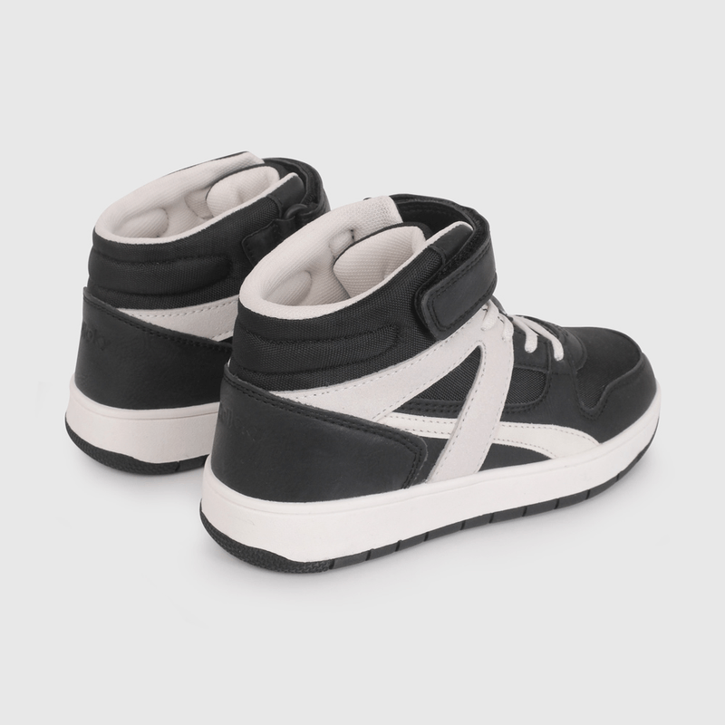 Zapatilla Urbana de Caña Alta Negra de Niño talla 28 a 38