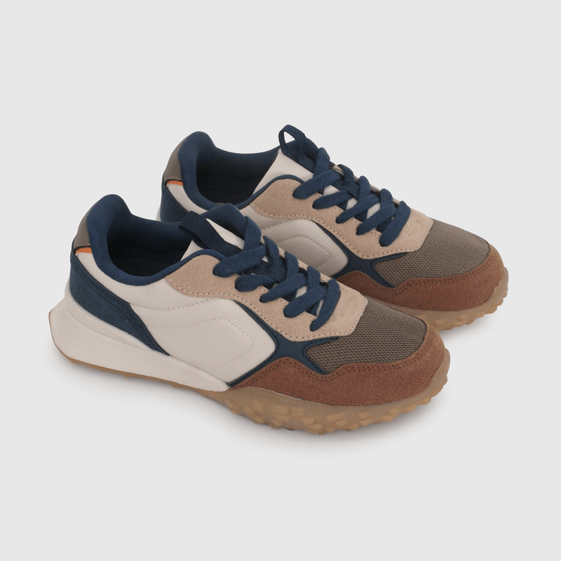 Zapatilla Urbana Azul con Verde de Niño talla 34 a 38