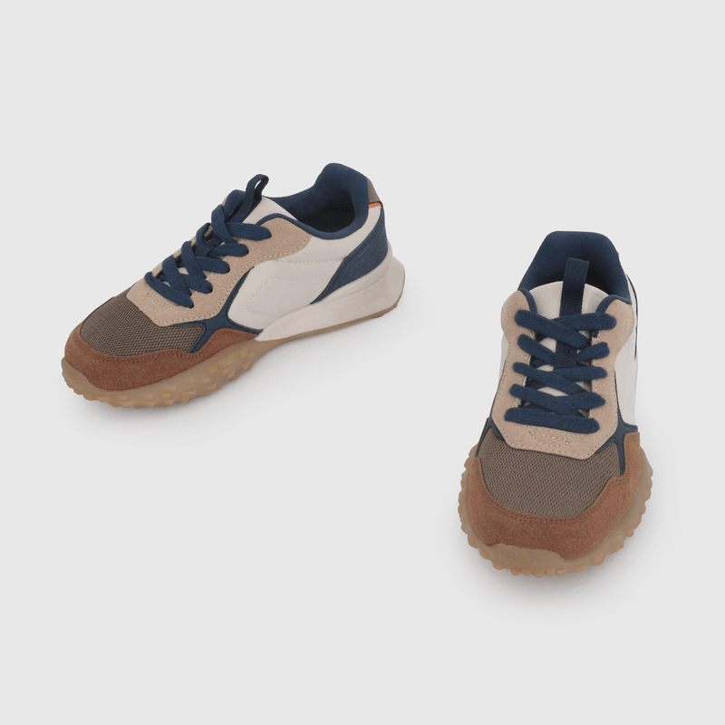 Zapatilla Urbana Azul con Verde de Niño talla 34 a 38