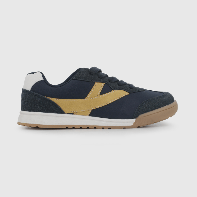 Zapatilla Urbana Azul y Mostaza de Niño talla 34 a 38