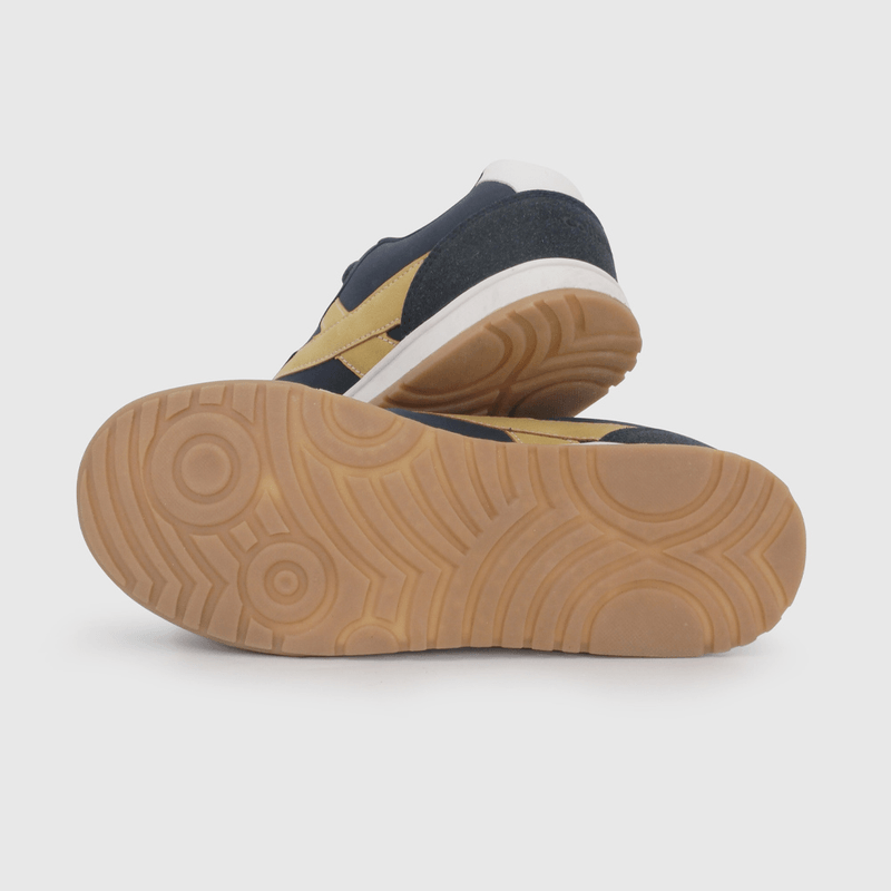 Zapatilla Urbana Azul y Mostaza de Niño talla 34 a 38
