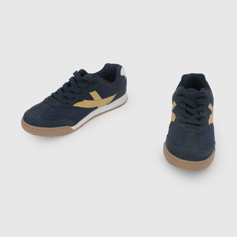 Zapatilla Urbana Azul y Mostaza de Niño talla 34 a 38