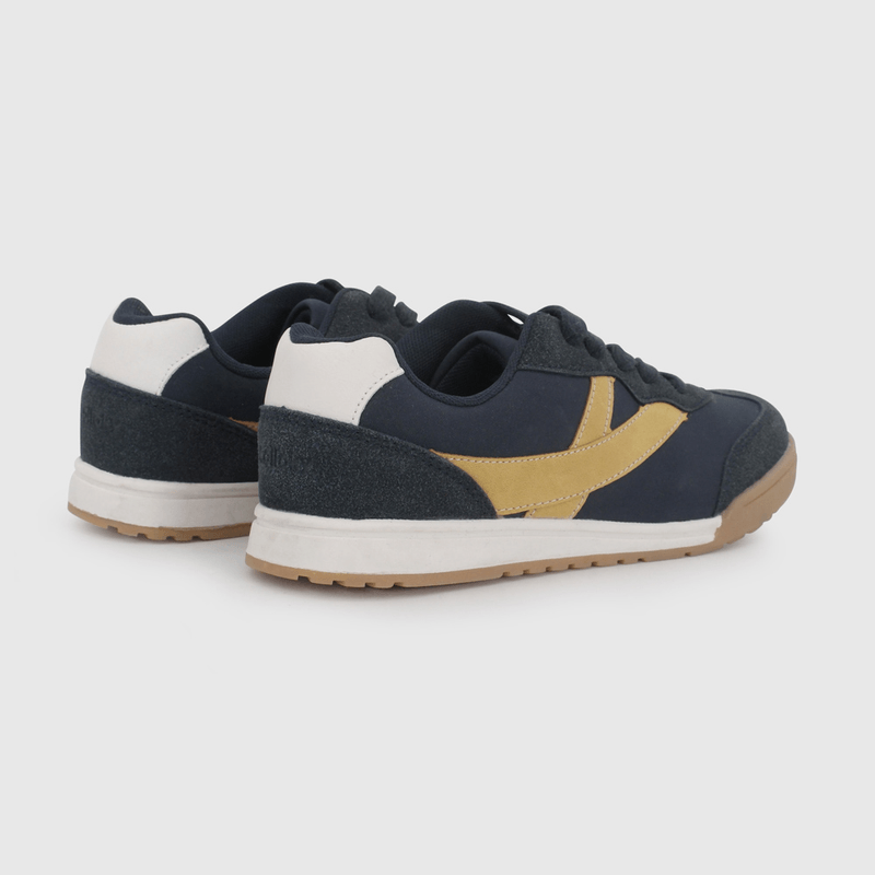 Zapatilla Urbana Azul y Mostaza de Niño talla 34 a 38