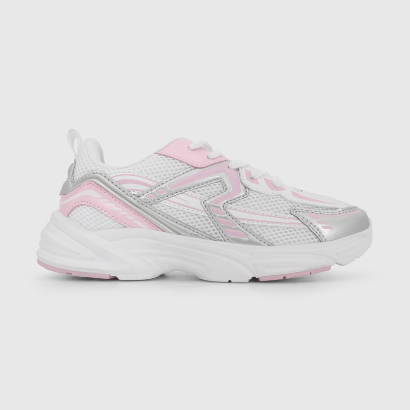 Zapatilla Urbana Blanca con Rosado con Velcro talla 34 a 38