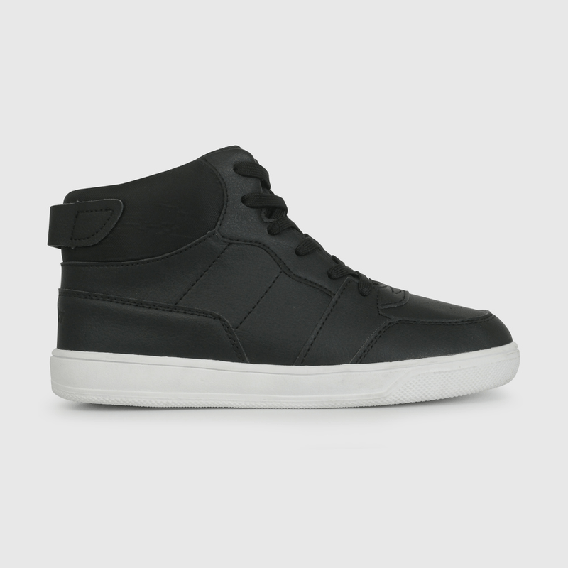 Zapatilla Urbanas Unisex de Caña Alta Negra Talla 34 al 38 con Velcro
