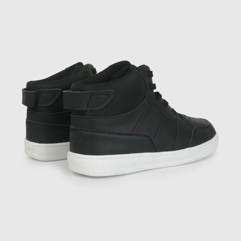 Zapatilla Urbanas Unisex de Caña Alta Negra Talla 34 al 38 con Velcro