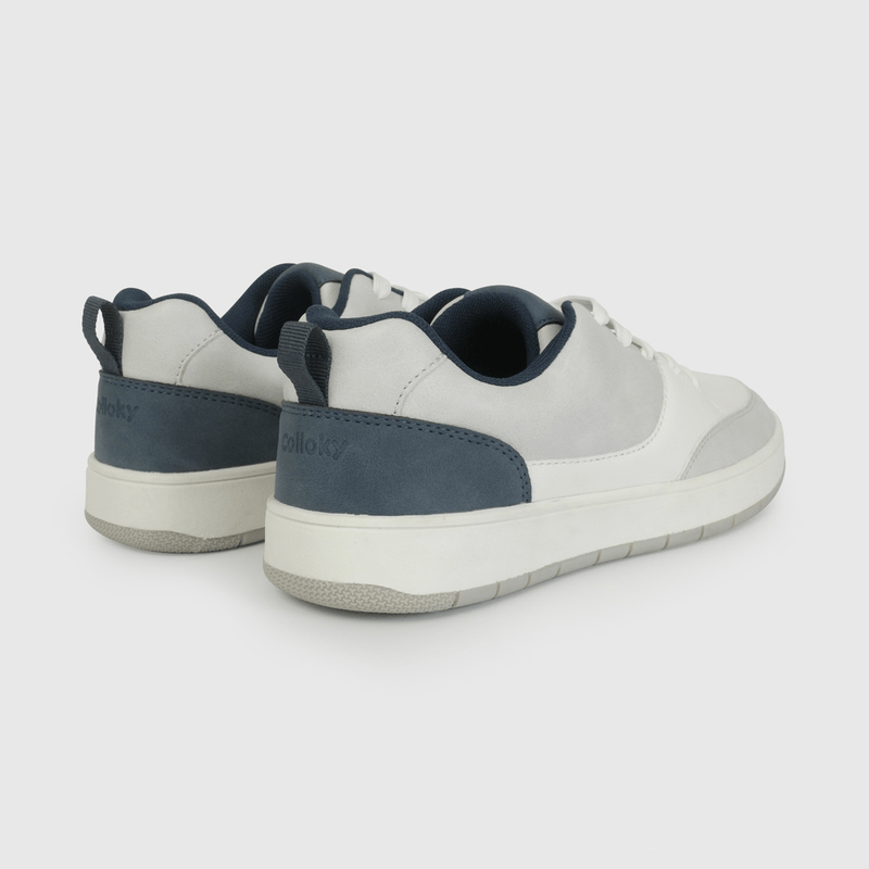 Zapatilla Urbana Skate Blanca y Gris de Niño talla 34 a 38