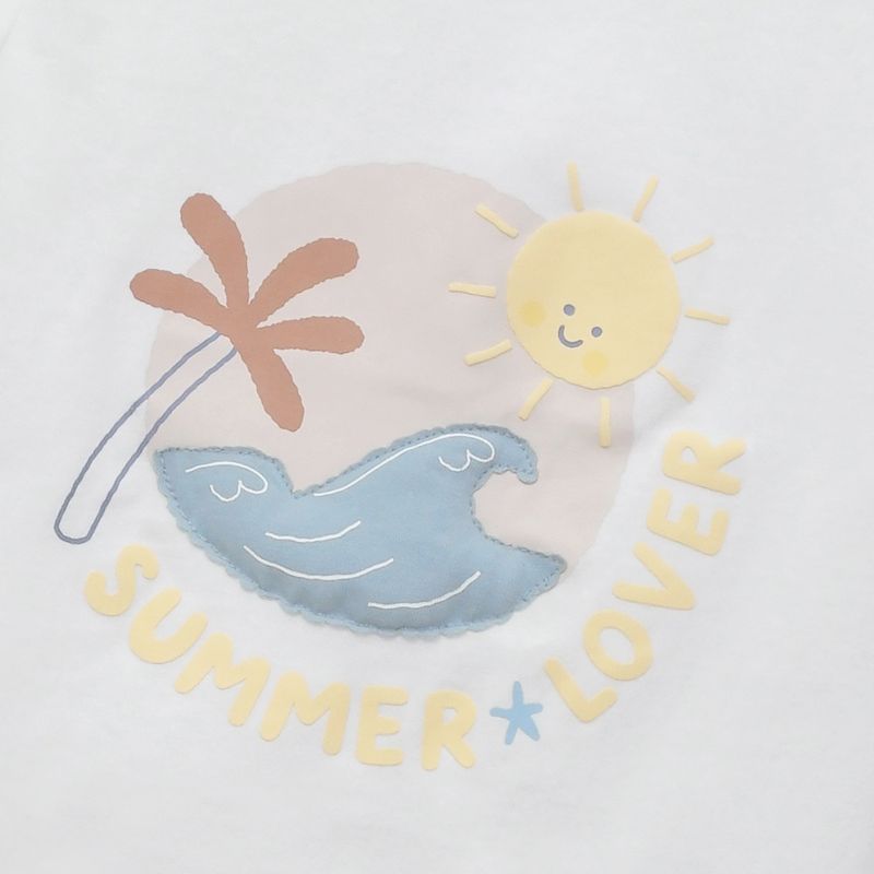 Polera Blanca Summer Love De Niño Infantil talla 3/6 M a 24m/36 M