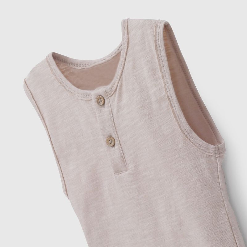 Polera Sin Mangas Beige De Niño Infantil talla 3/6 M a 24m/36 M