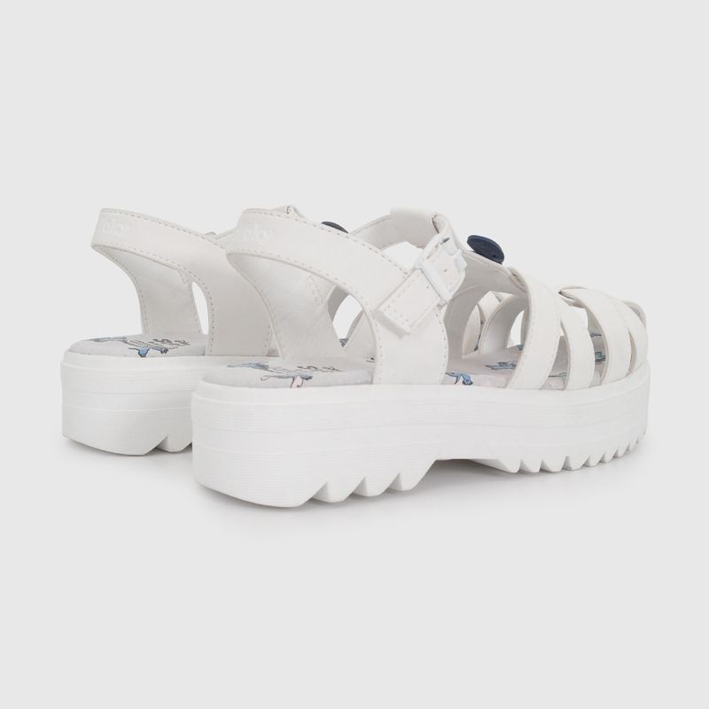 Sandalia Blanca con Plataforma de Stitch de Niño talla 28 a 38