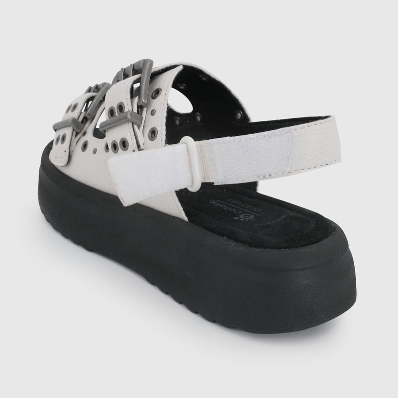 Sandalia Blanca con Plataforma y Tachas de Niño talla 28 a 38