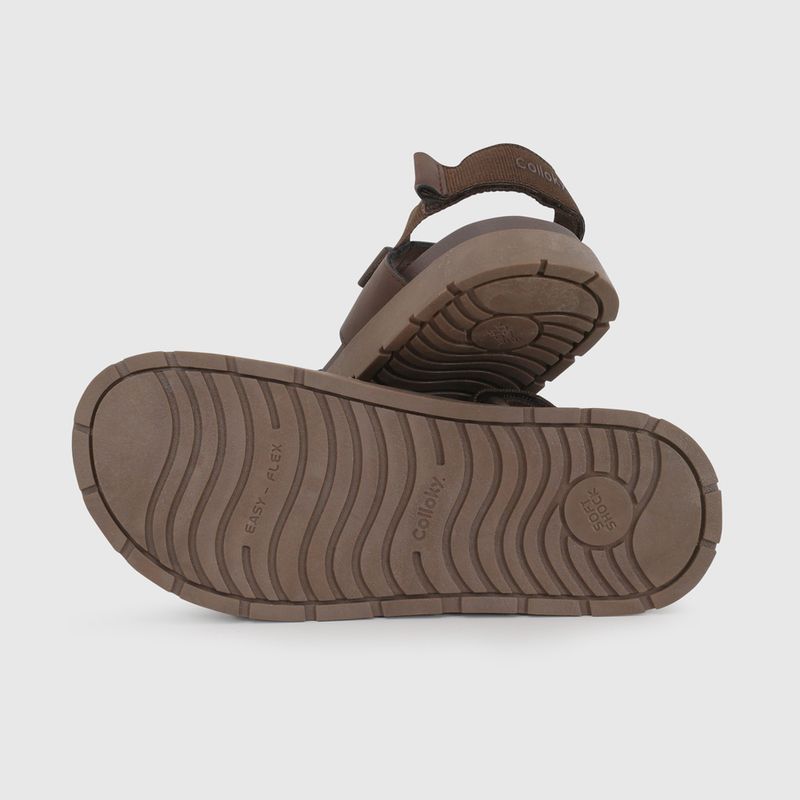 Sandalia de Vestir Café de Niño con Velcro talla 28 a 38