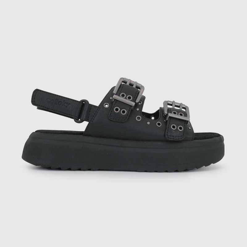 Sandalia Negra con Plataforma y Tachas de Niño talla 28 a 38
