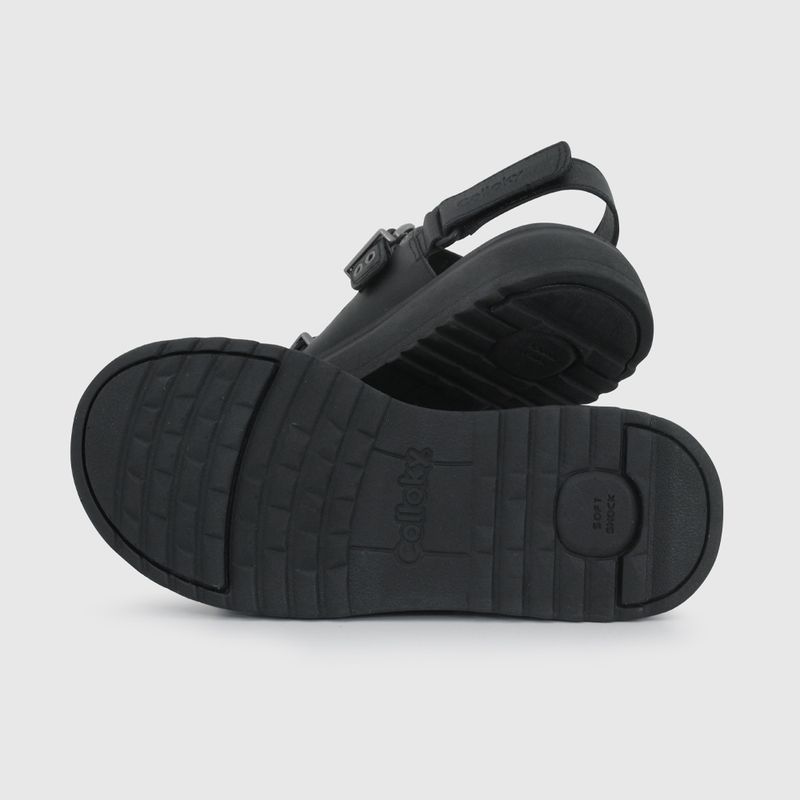 Sandalia Negra con Plataforma y Tachas de Niño talla 28 a 38
