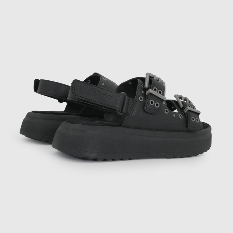 Sandalia Negra con Plataforma y Tachas de Niño talla 28 a 38