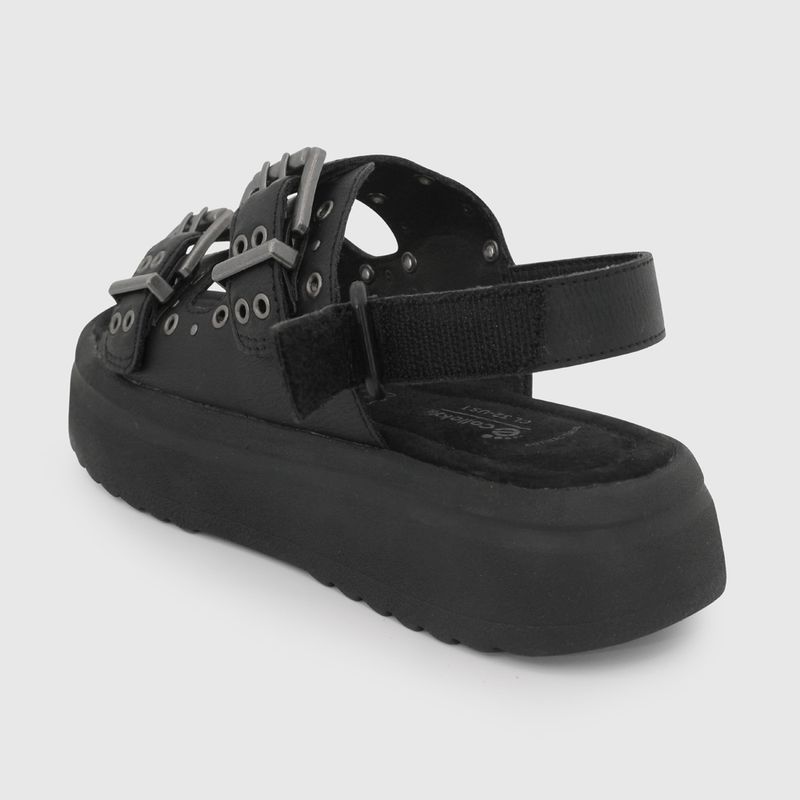 Sandalia Negra con Plataforma y Tachas de Niño talla 28 a 38