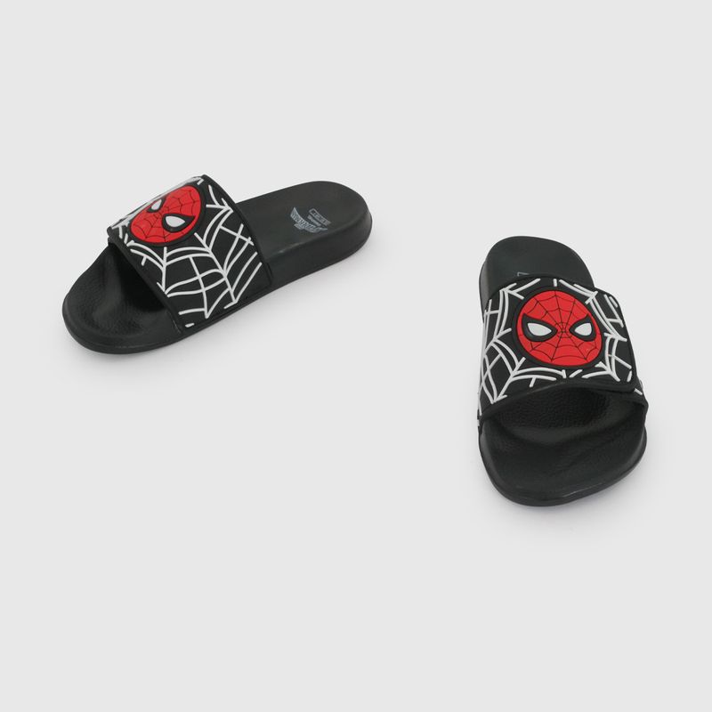 Sandalia Negra de Spiderman de Niño talla 28 a 38