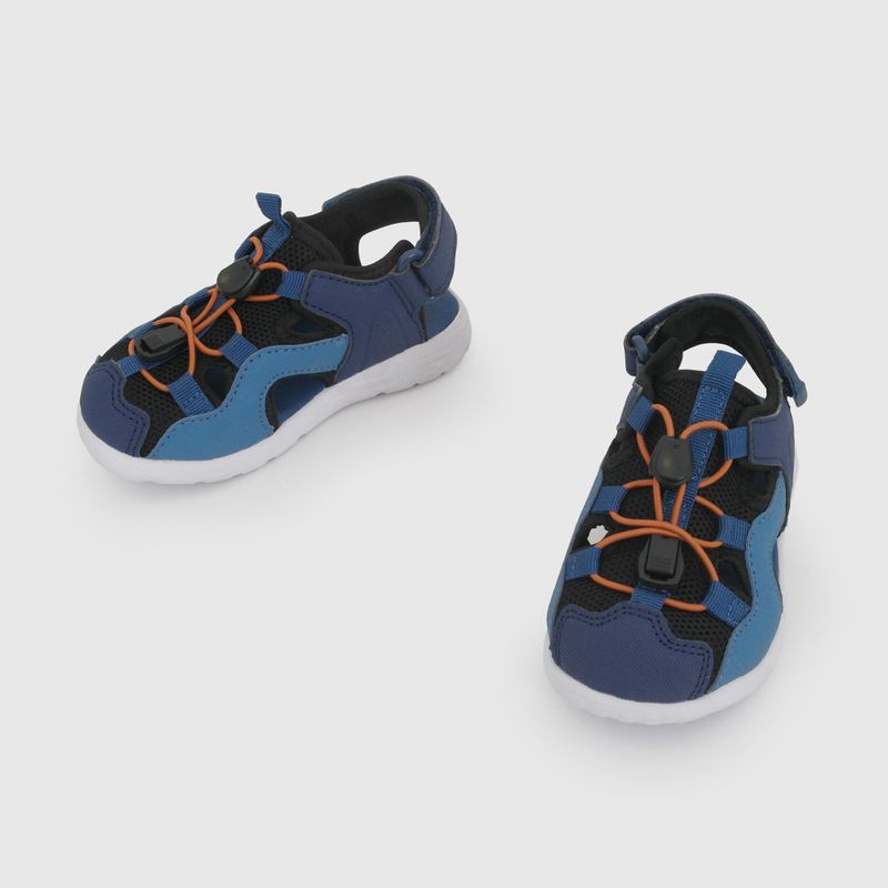 Sandalia Outdoor Azul de Caminante con Velcro talla 21 a 27