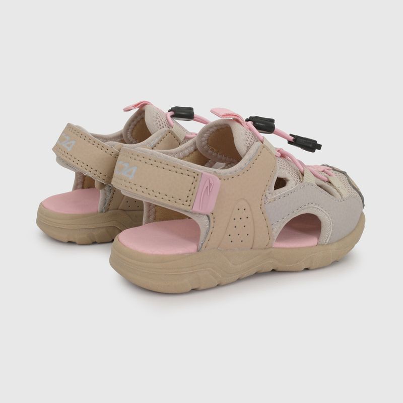 Sandalia Outdoor de niña para Caminante Beige con Velcro Talla 21 al 27