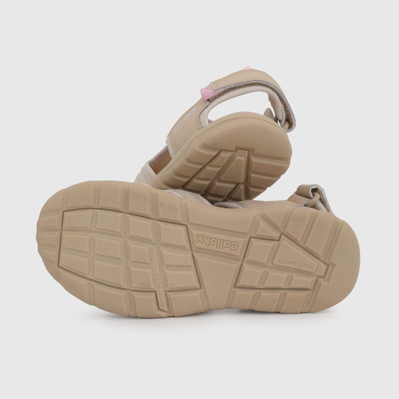 Sandalia Outdoor Beige de Niño con Velcro talla 28 a 38