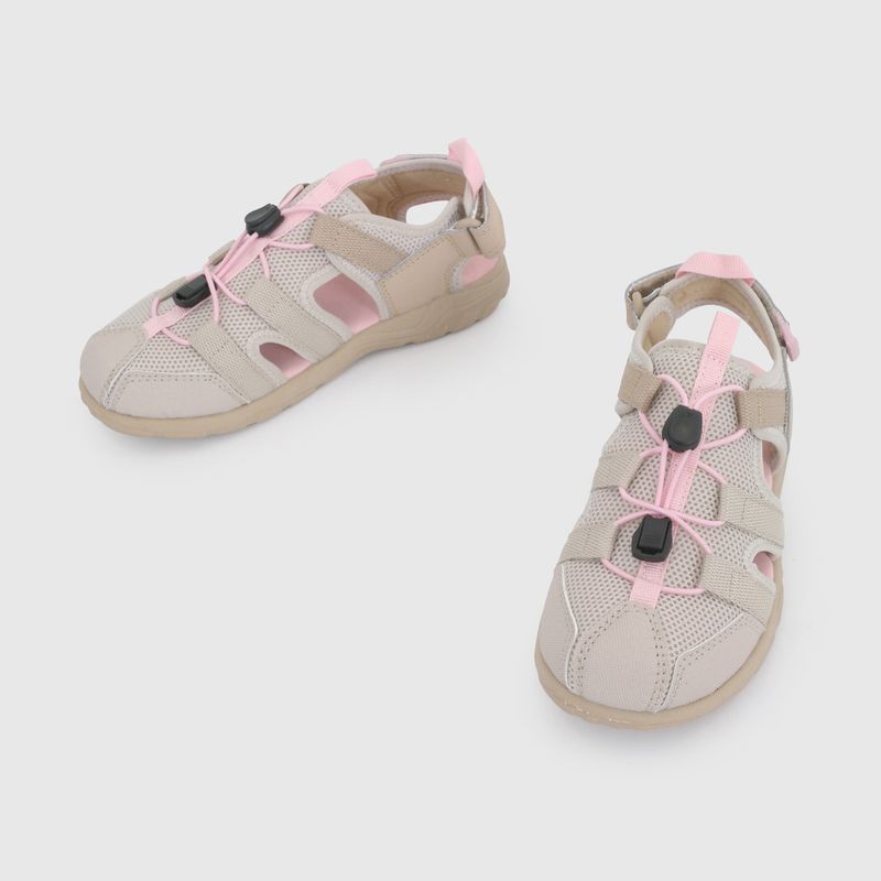 Sandalia Outdoor Beige de Niño con Velcro talla 28 a 38