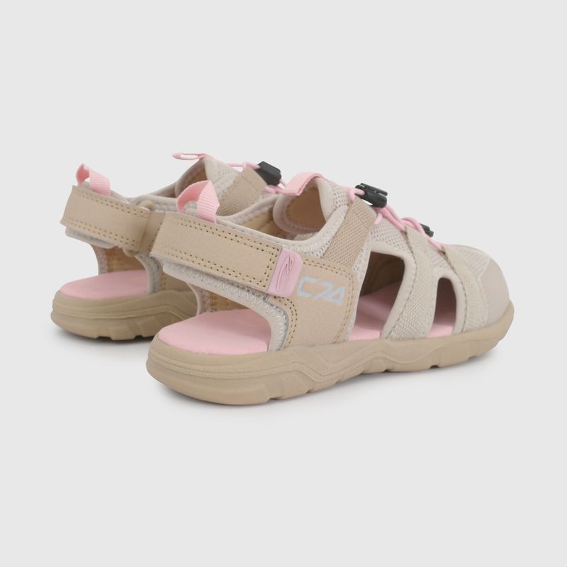 Sandalia Outdoor Beige de Niño con Velcro talla 28 a 38
