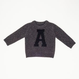 Sweater de niño jaspeado gris oscuro (3 a 36 meses)